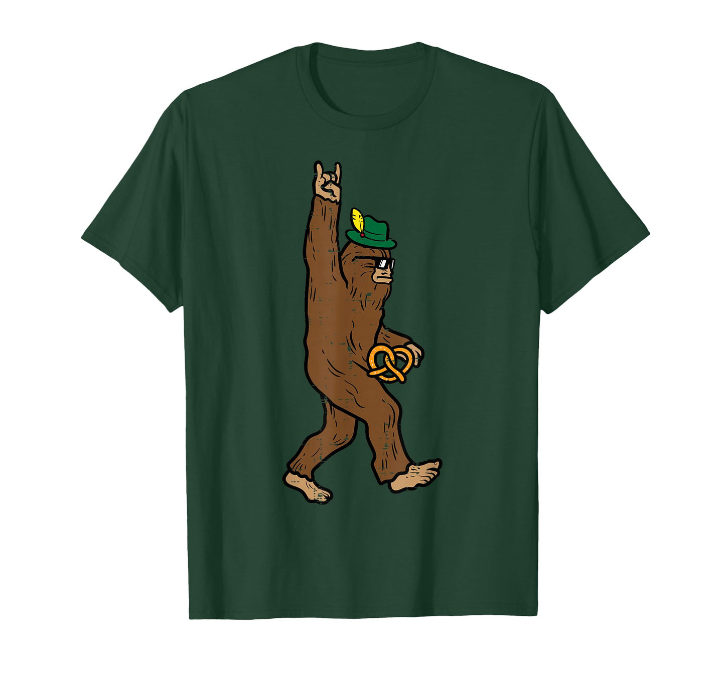 Oktoberfest Bigfoot Sasquatch Rock Rocker German Men Boy Kid T-Shirt