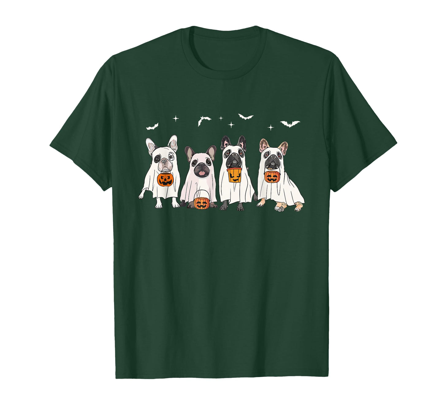 Happy Halloween French Bulldog Ghost French Bulldog Lover T-Shirt