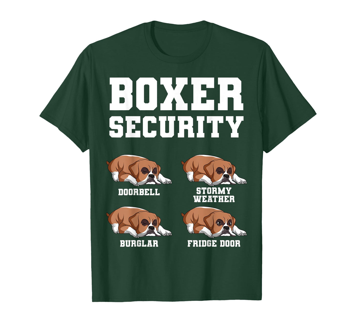 Boxer Security Doorbell Stormy Weather Burglar Fridge Door T-Shirt