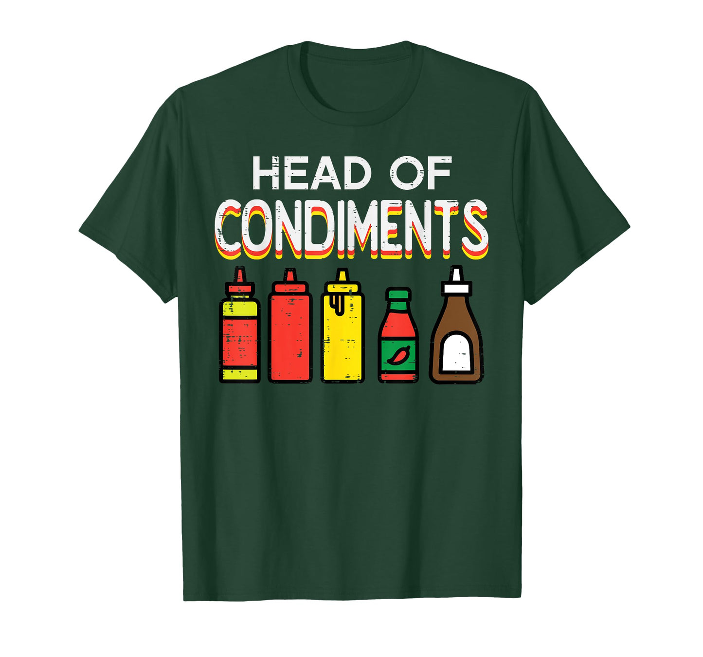 Bbq Head Of Condiments Funny Barbecue Grill Men Women Kids T-Shirt