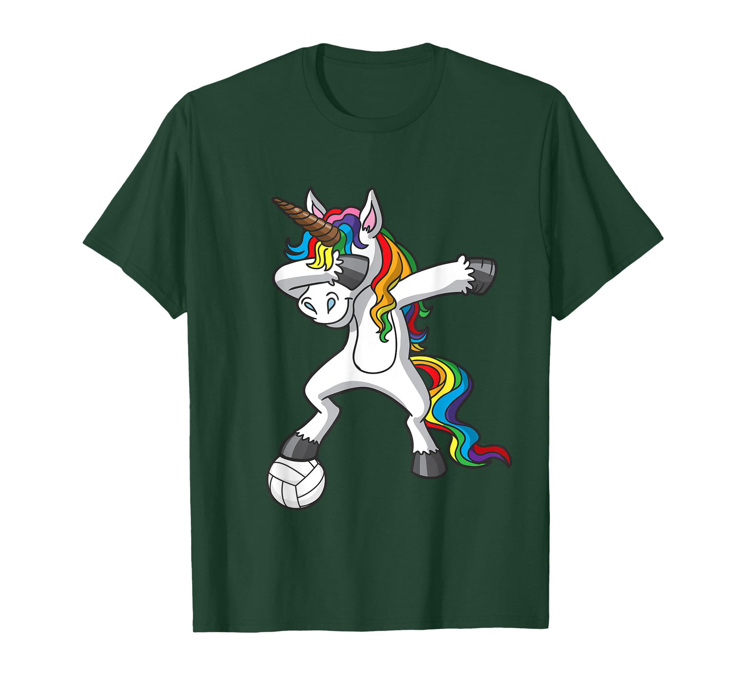 Dabbing Unicorn Volleyball Player Team Goalie Girls T-Shirt