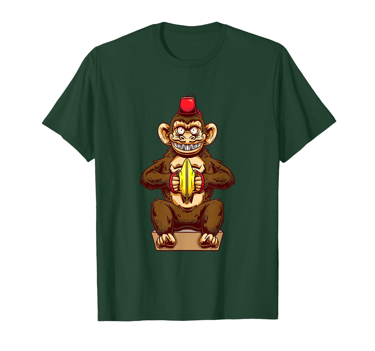 Monkey Playing Cymbals Drummer Ape Musician Marching Band T-Shirt