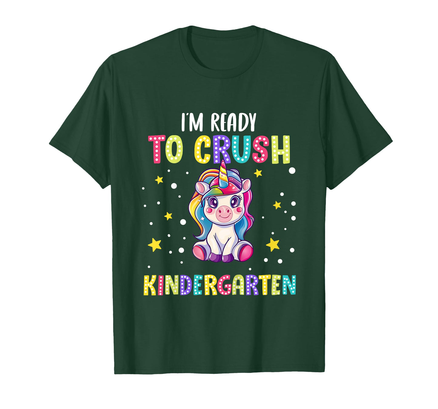 Back To School - Unicorn I'm Ready to Crush Kindergarten T-Shirt
