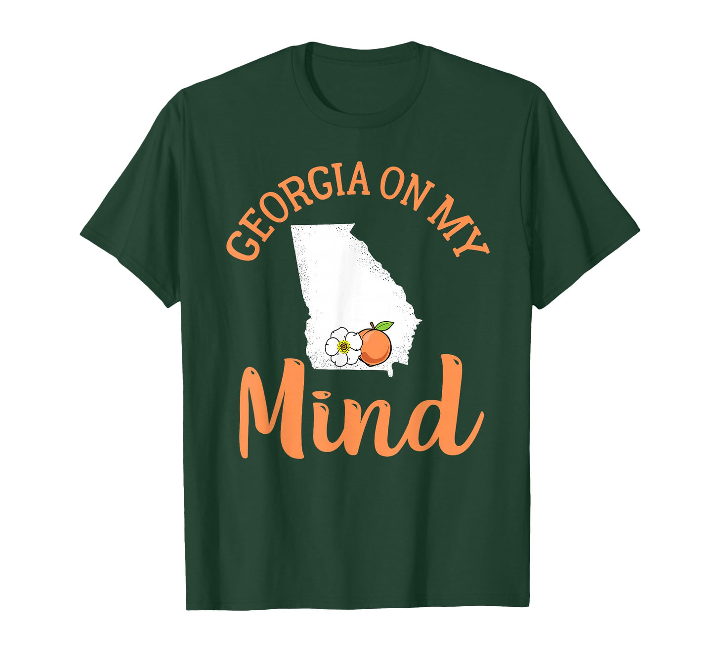 Georgia On My Mind GA Atlanta Peach Funny Southern State T-Shirt