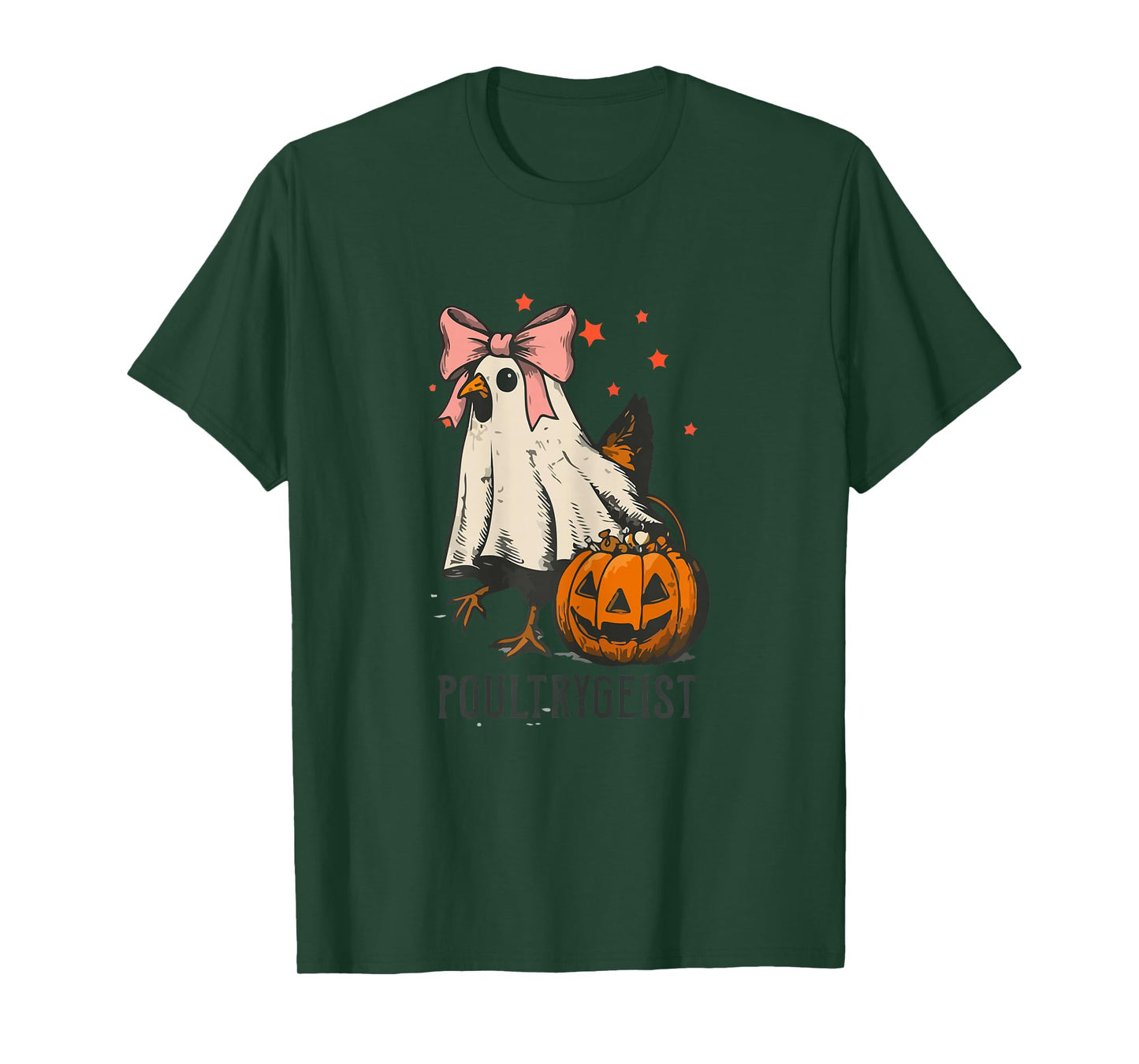 Poultrygeist Funny Chicken Ghost Halloween Spooky Season T-Shirt