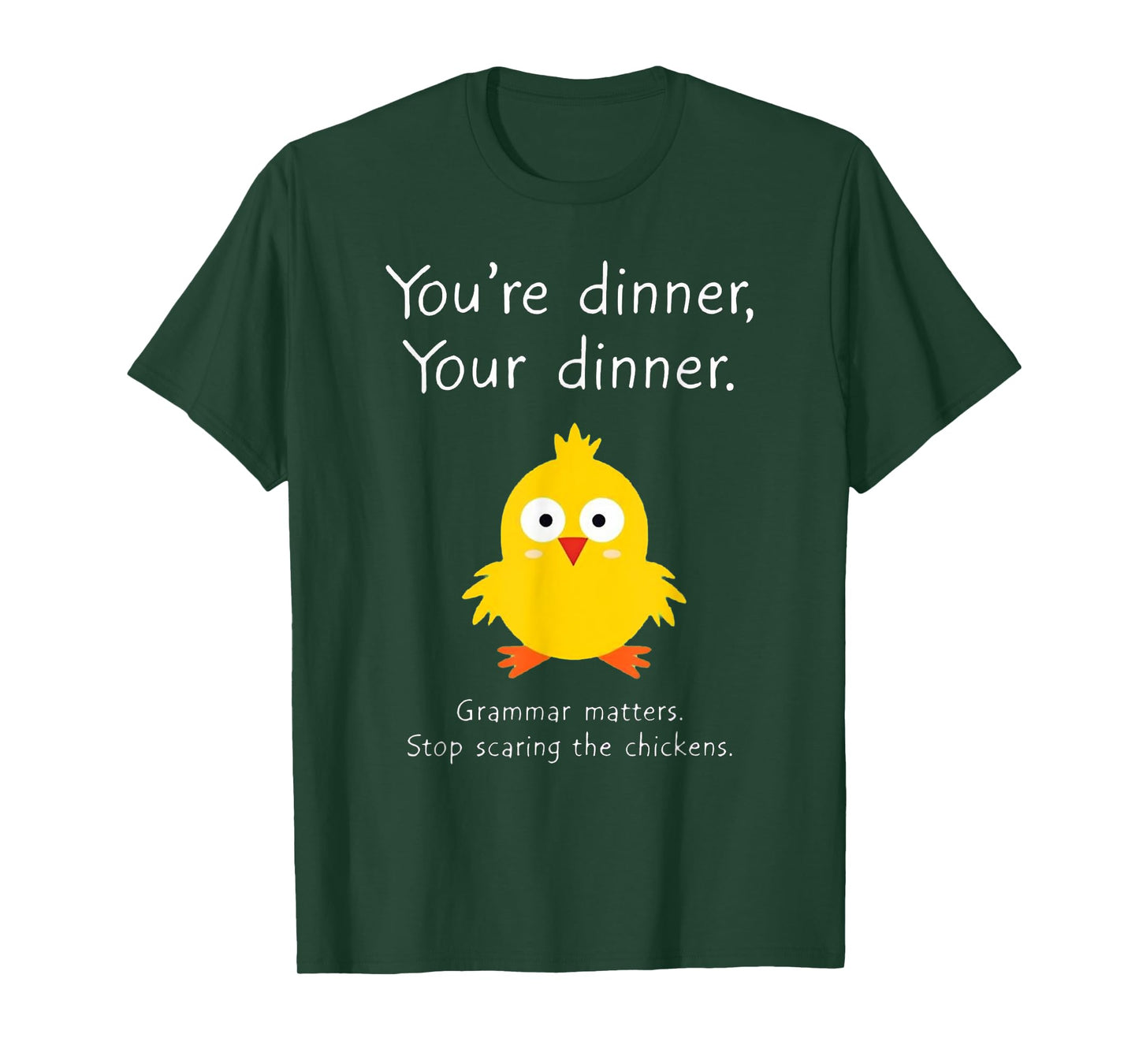 Funny English Grammar Matters Chicken Punctuation Joke T-Shirt