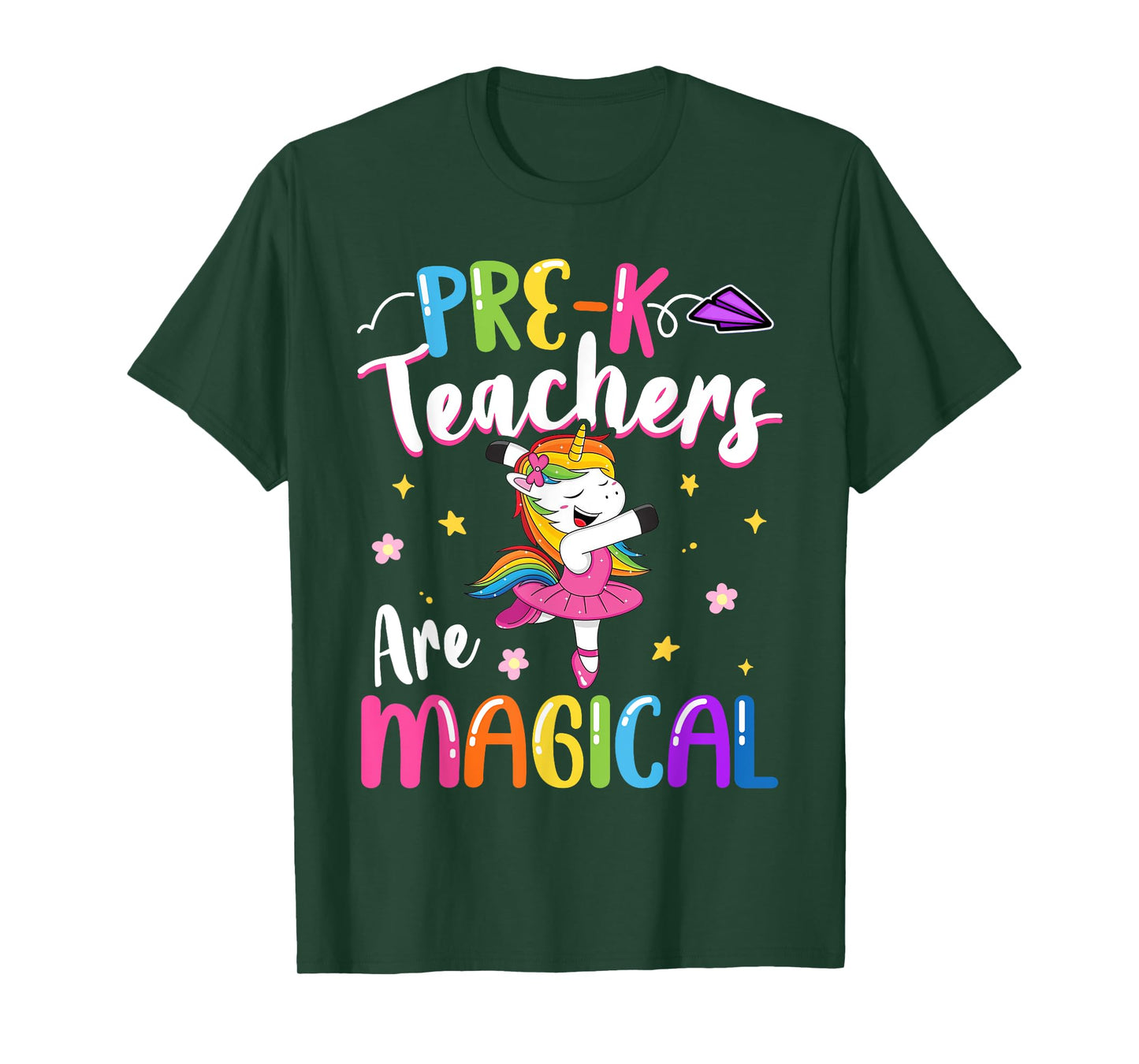 Pre-K Teachers Are Magical Pre Kindergarten Unicorn Teacher T-Shirt