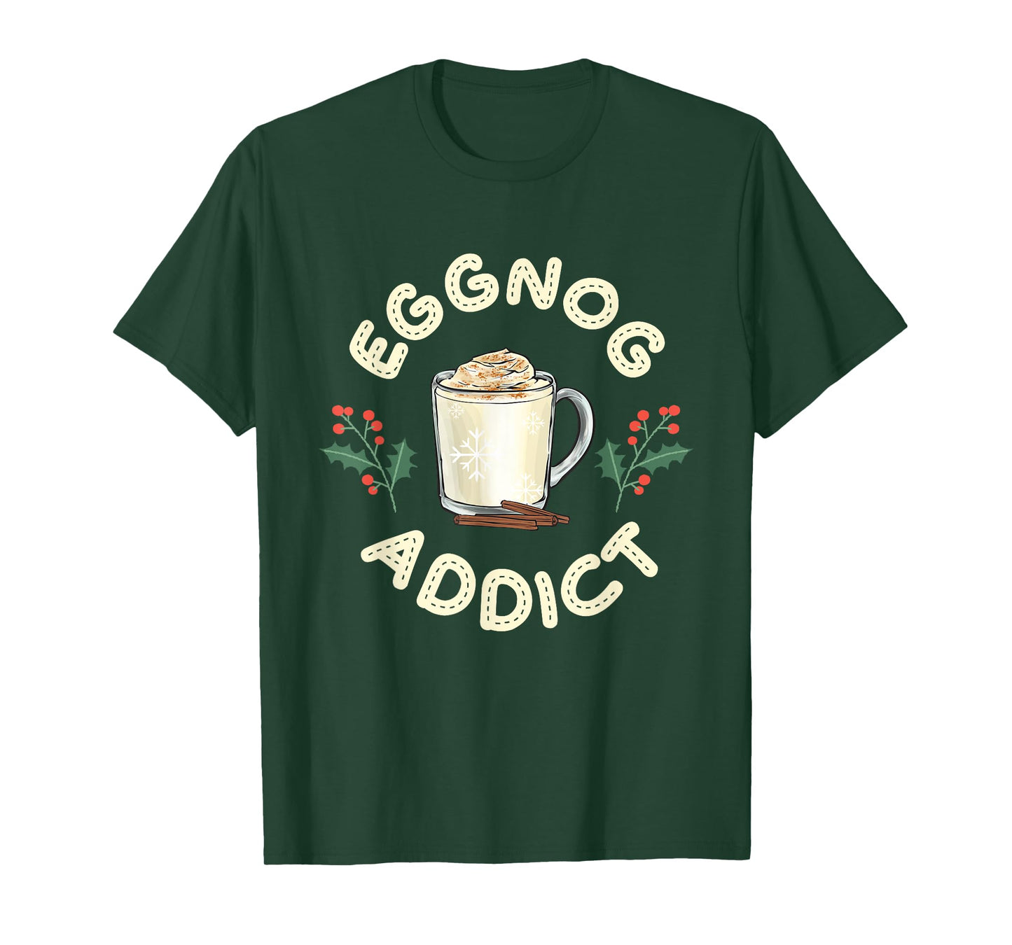 Eggnog Addict Xmas Merry Christmas T-Shirt
