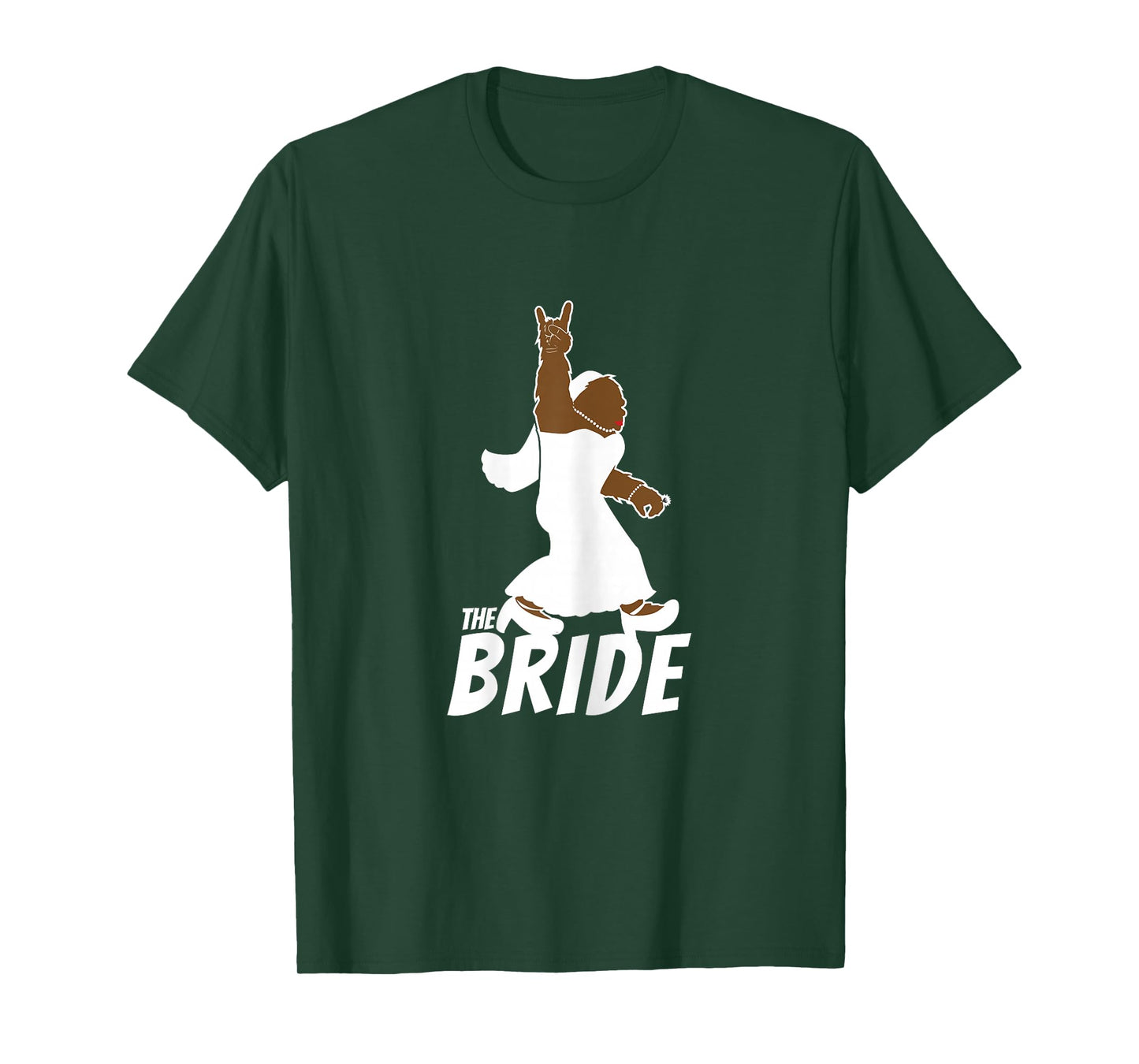 Funny Bigfoot Rock and Roll Wedding Party Gift for Bride T-Shirt