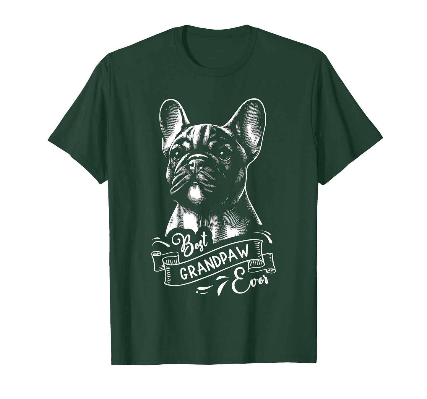 Best Grandpaw Ever French Bulldog Frenchie Dog Grandpa Men Women Kids T-Shirt