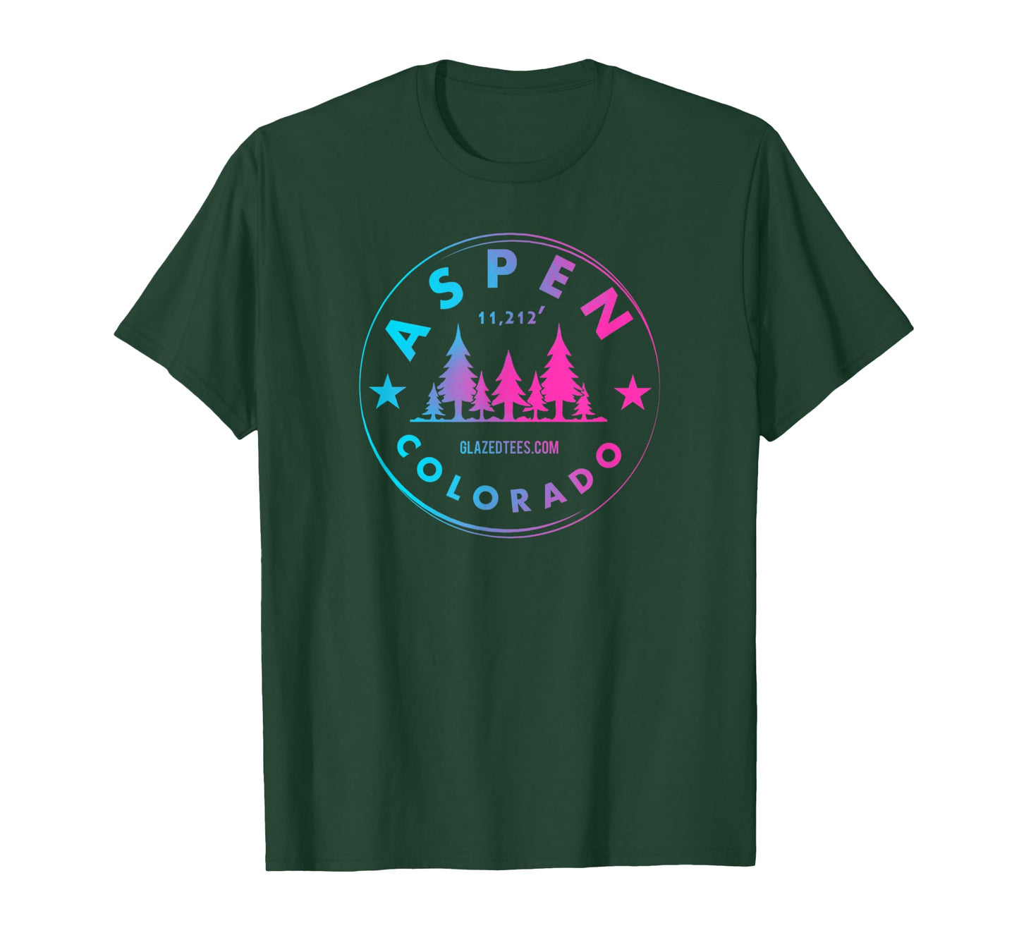 Aspen Colorado - Retro Big Mountain Forest T-Shirt