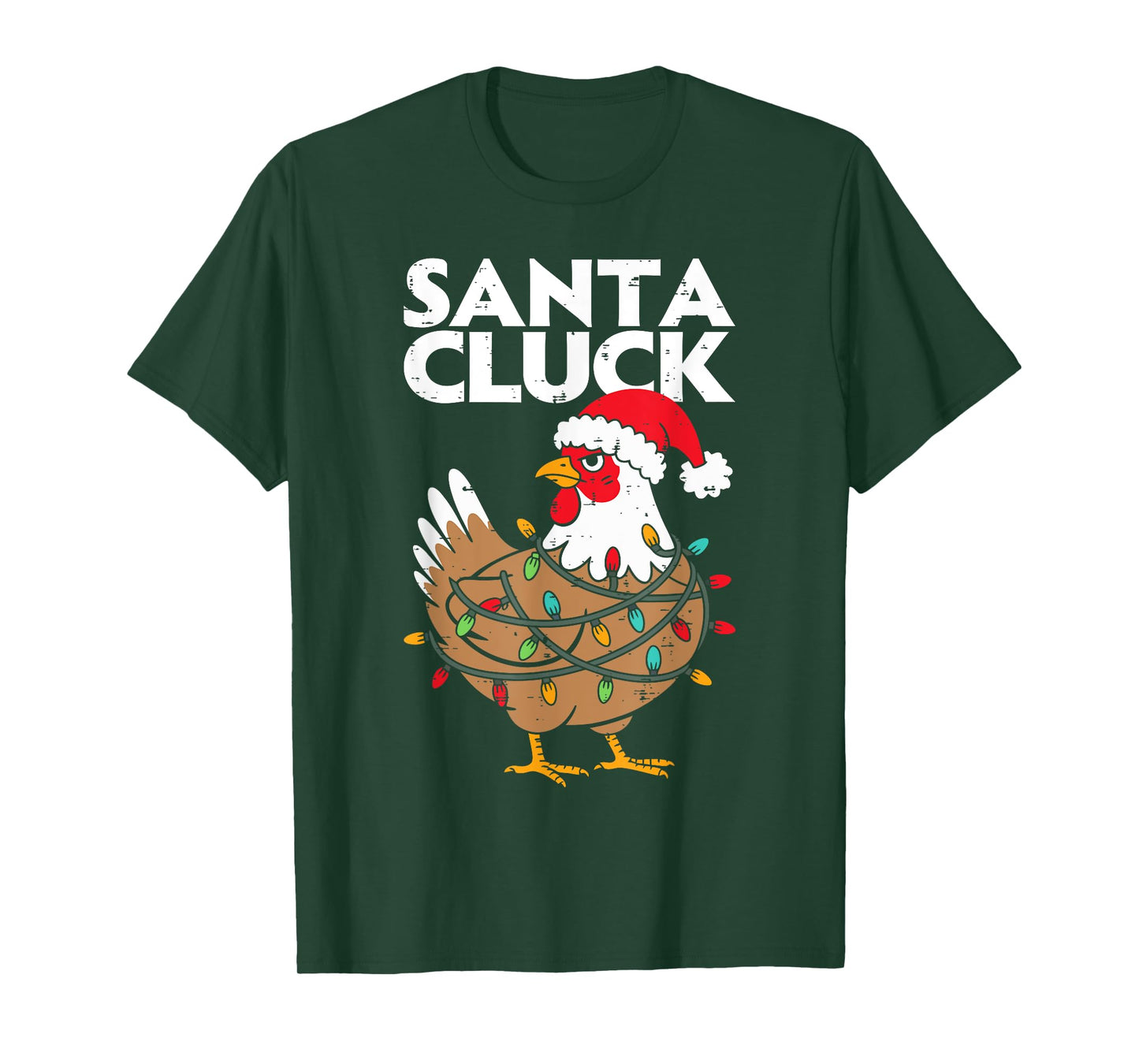 Chicken Christmas Santa Funny Holiday Men Women Kids Boys T-Shirt