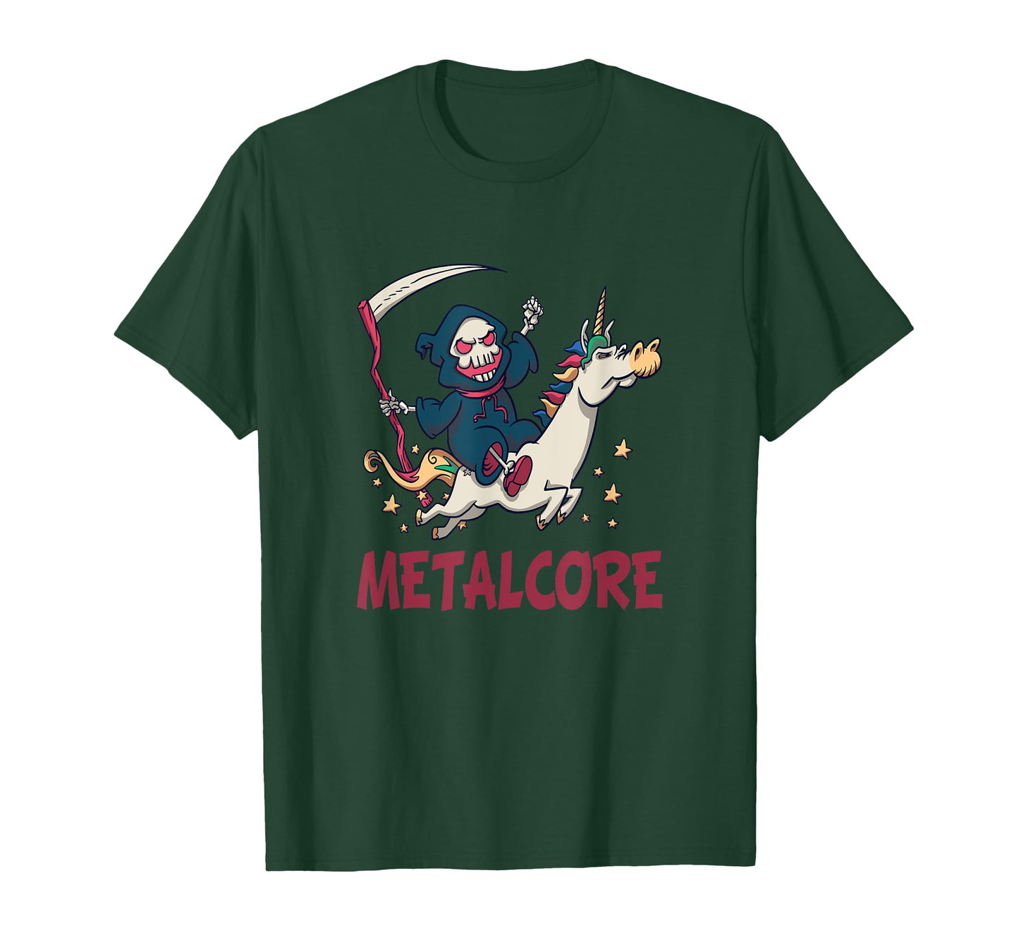 Funny Metalcore Reaper Unicorn Metalhead T-Shirt