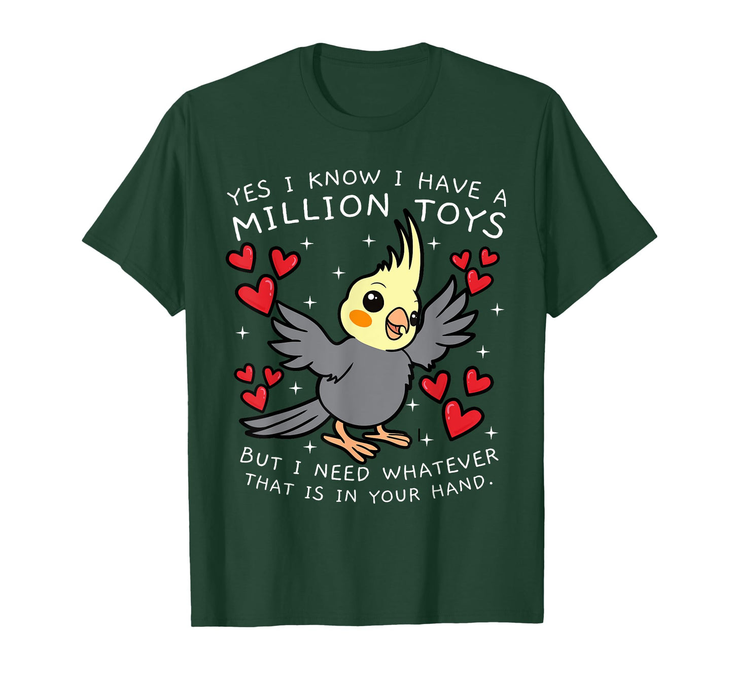 Cockatiel Cockatoo Lutino Parrot Weiro Bird Quarrion Tiel T-Shirt