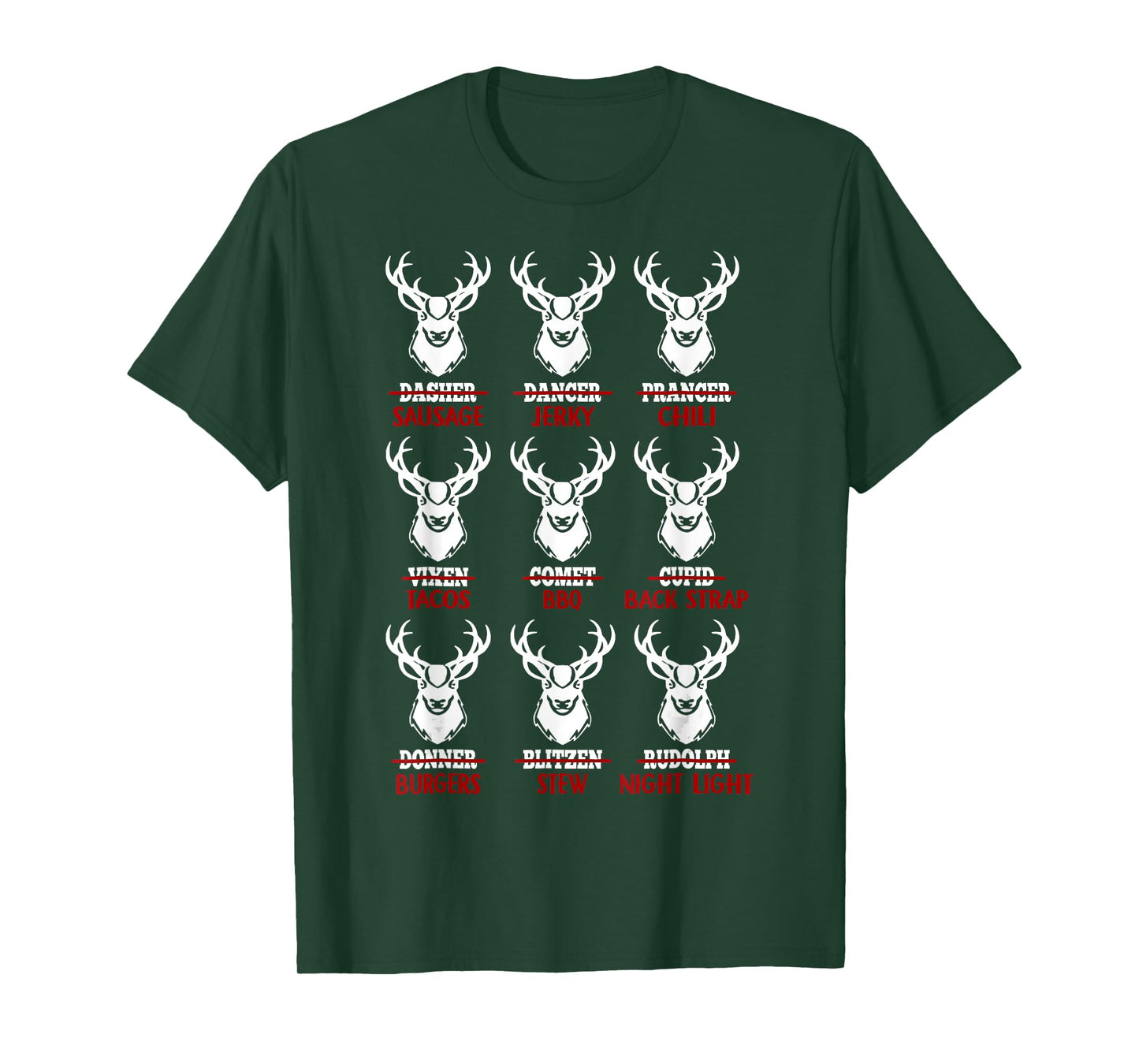 Funny Christmas Deer Bow Hunting Santa Men Women Hunter T-Shirt