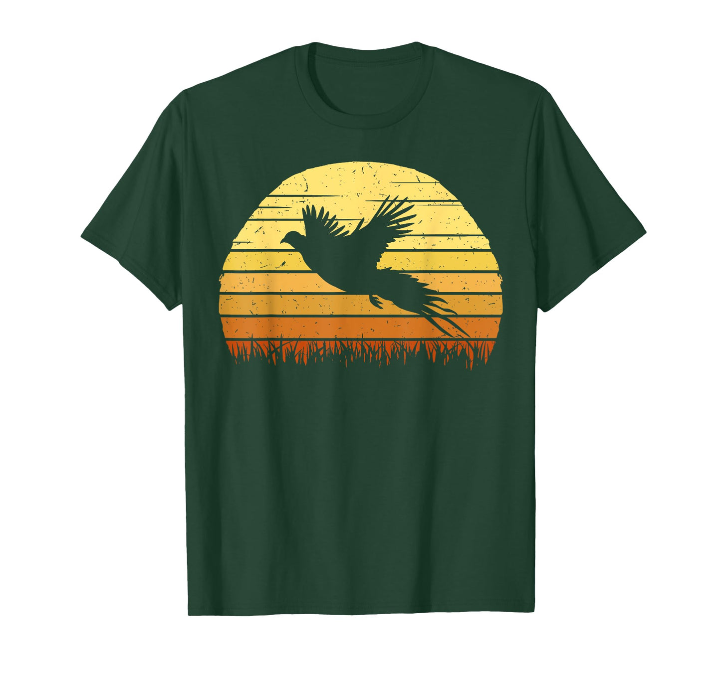 Pheasant Hunting Retro Hunter Flying Bird Shooting Gift Idea T-Shirt