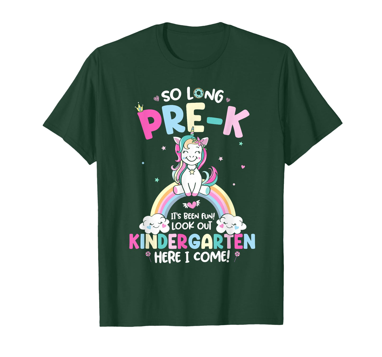 So Long Pre-K Kindergarten Grade Here I Come Unicorn Kid T-Shirt