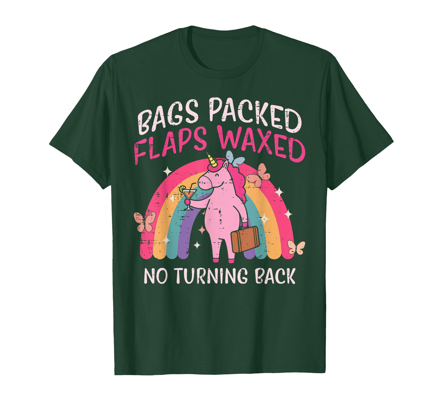 Bags Packed Unicorn Funny Inappropriate Vacation Women T-Shirt