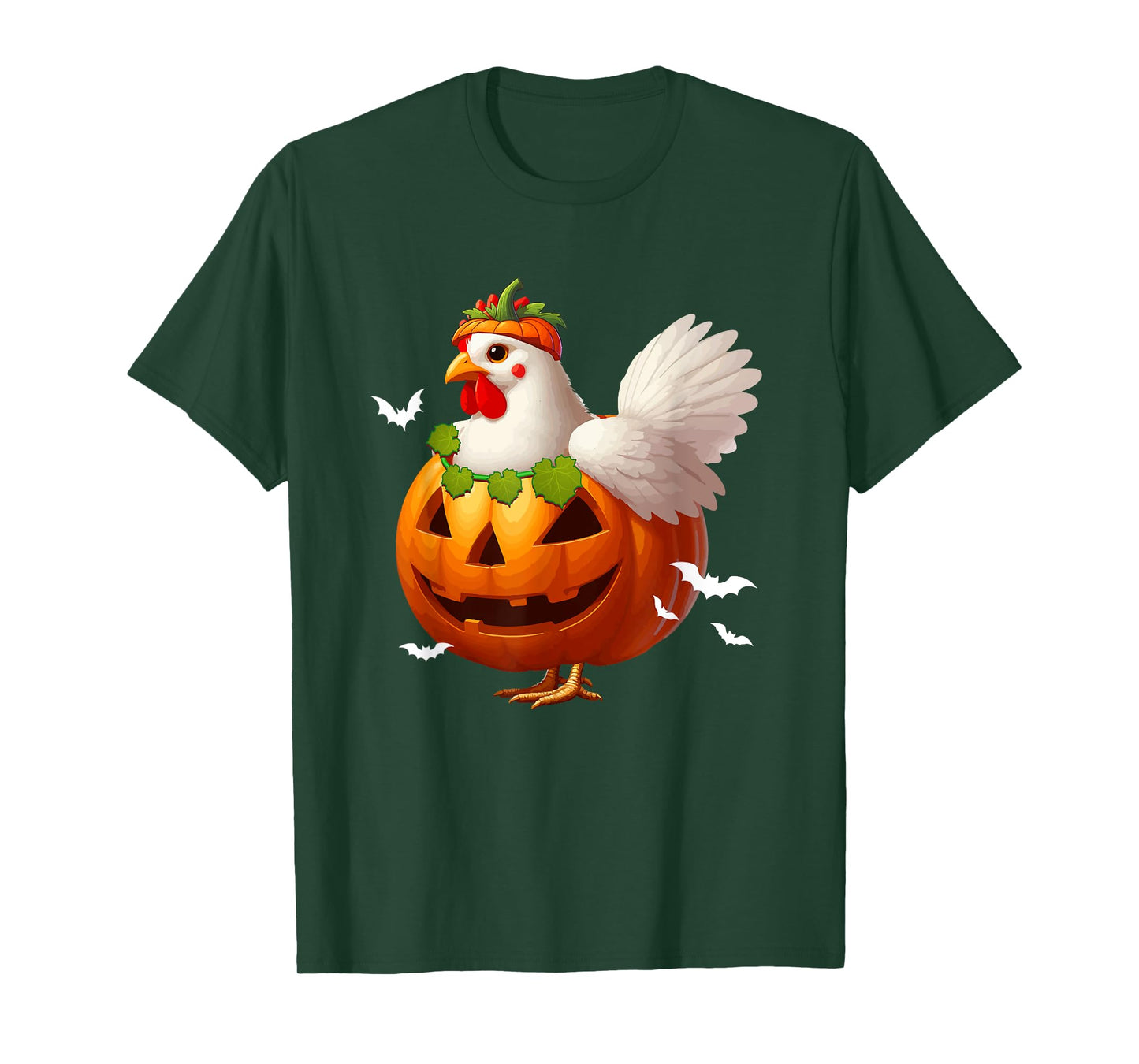 Chicken Cosplay Carved Pumpkin Halloween Costume Farmer Kids T-Shirt
