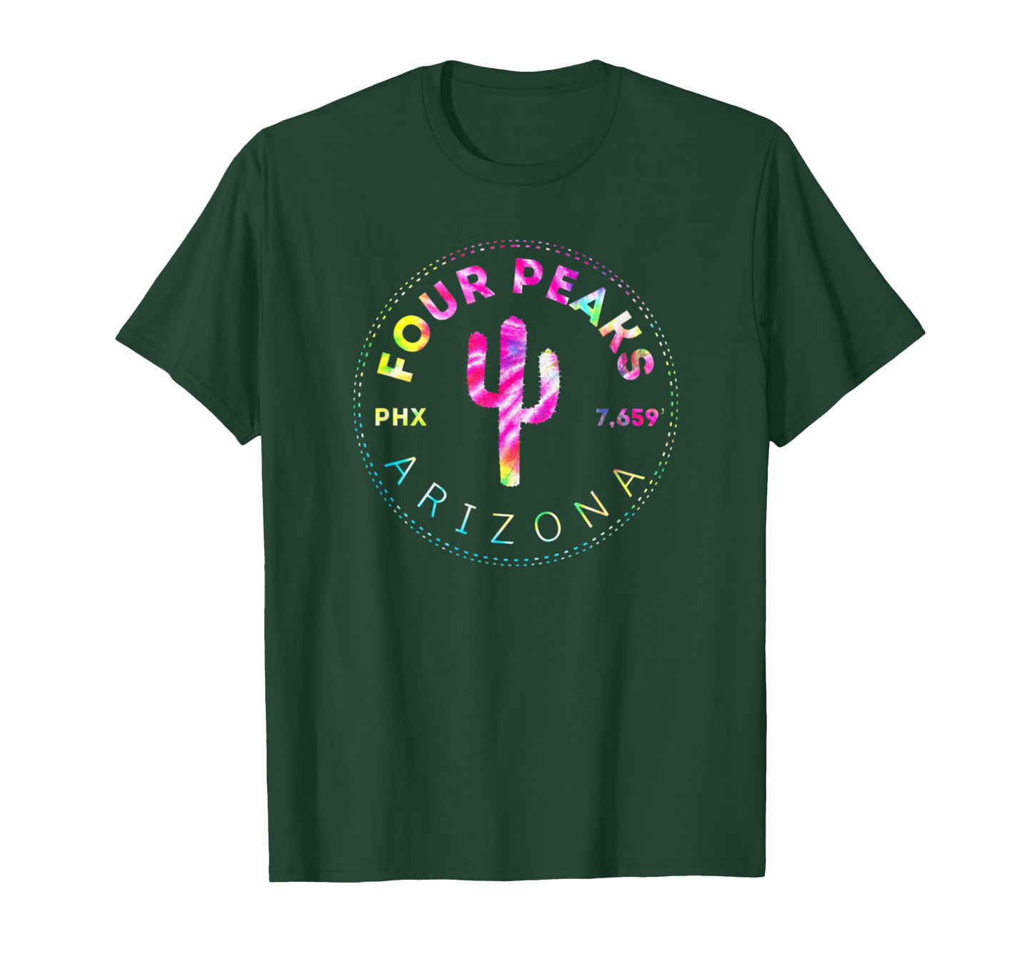 Four Peaks Tie Dye - Phoenix Arizona Mountains T-Shirt