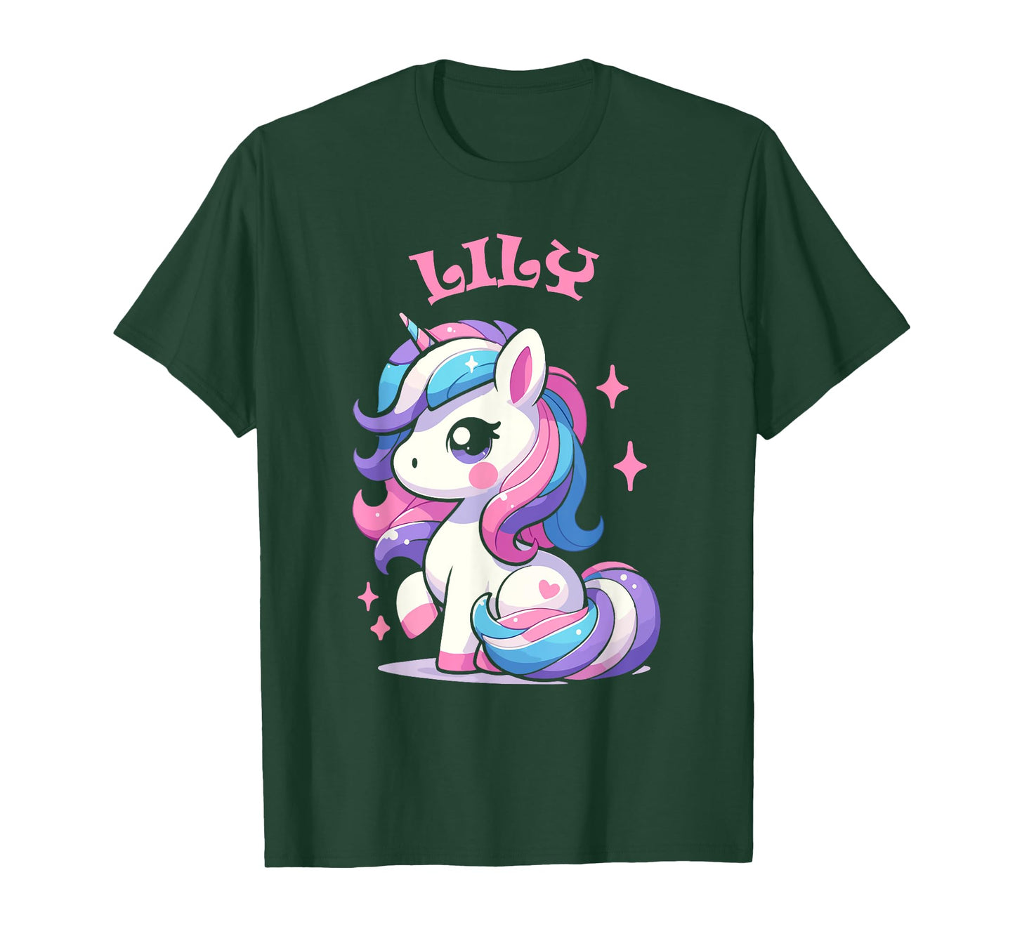 Lily Cute Unicorn Design for Girls Name Lily T-Shirt