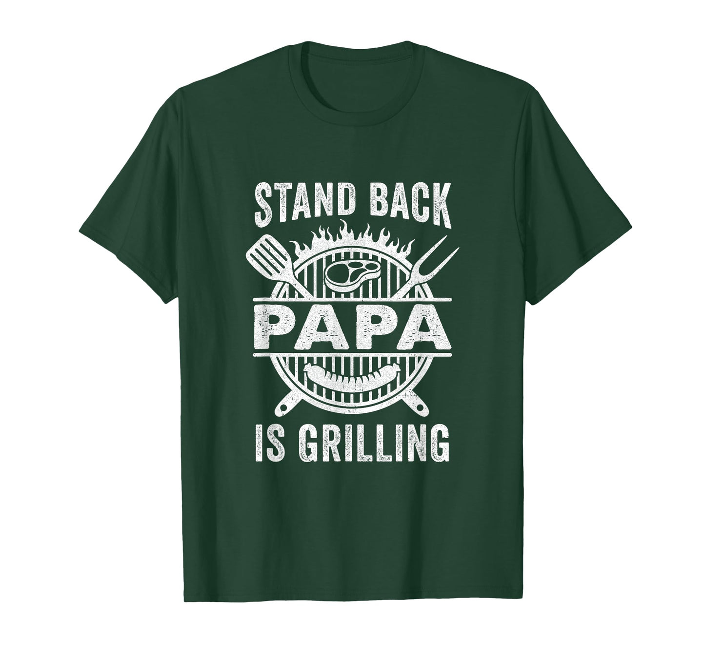 Stand Back Papa Is Grilling Funny Bbq Fathers Day T-Shirt
