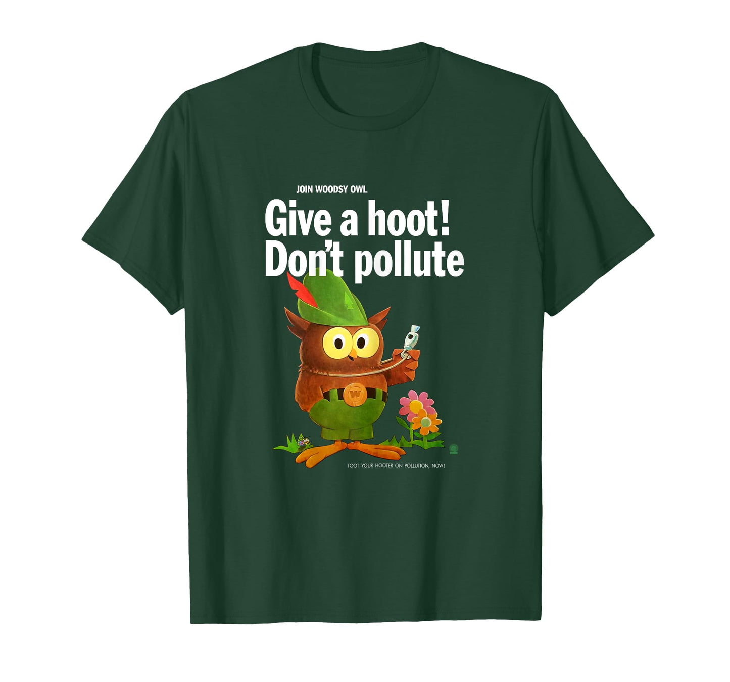 Woodsy Owl Give a Hoot Don't Pollute 70s Vintage T-Shirt