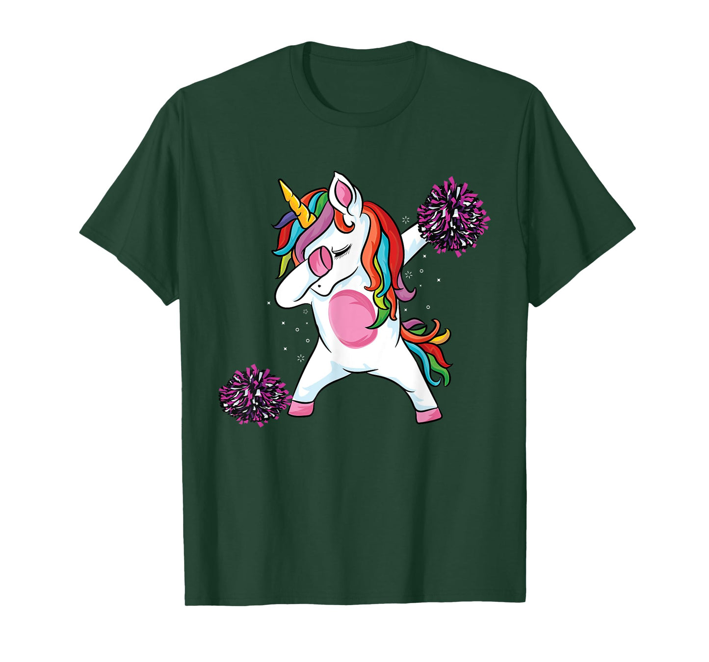Magical dabbing unicorn cheer cute unicorn Cheerleading T-Shirt