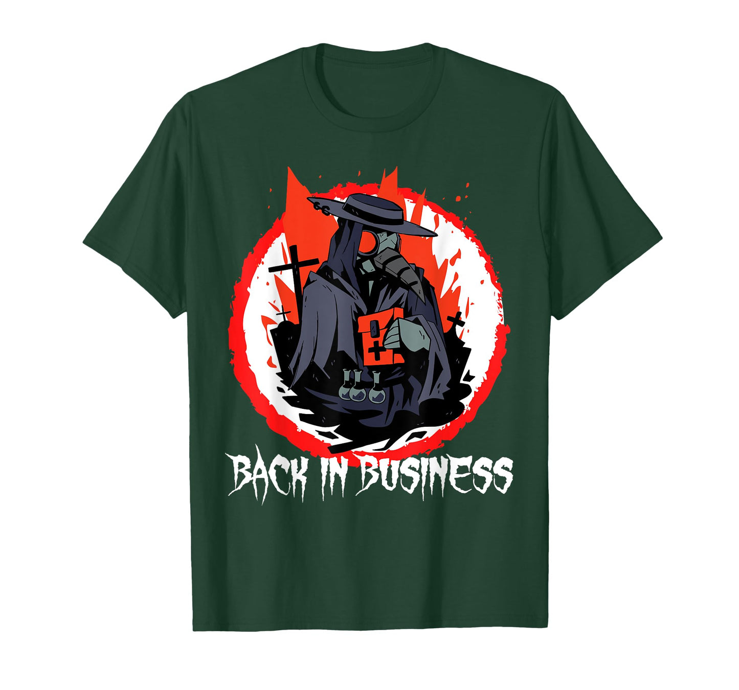 Back in Business Medieval Plague Doctor Occult Tarot T-Shirt
