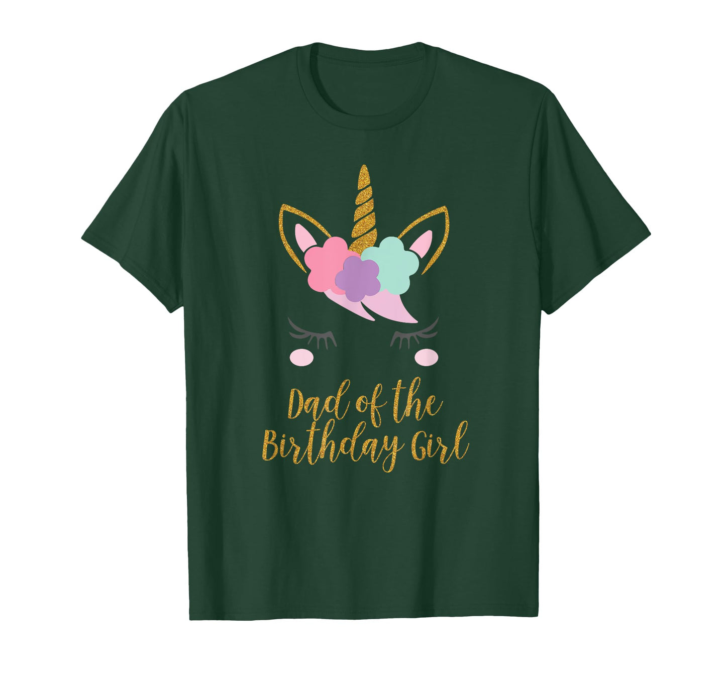 Dad of the Birthday Girl Shirt, Unicorn Dad Gift T-Shirt