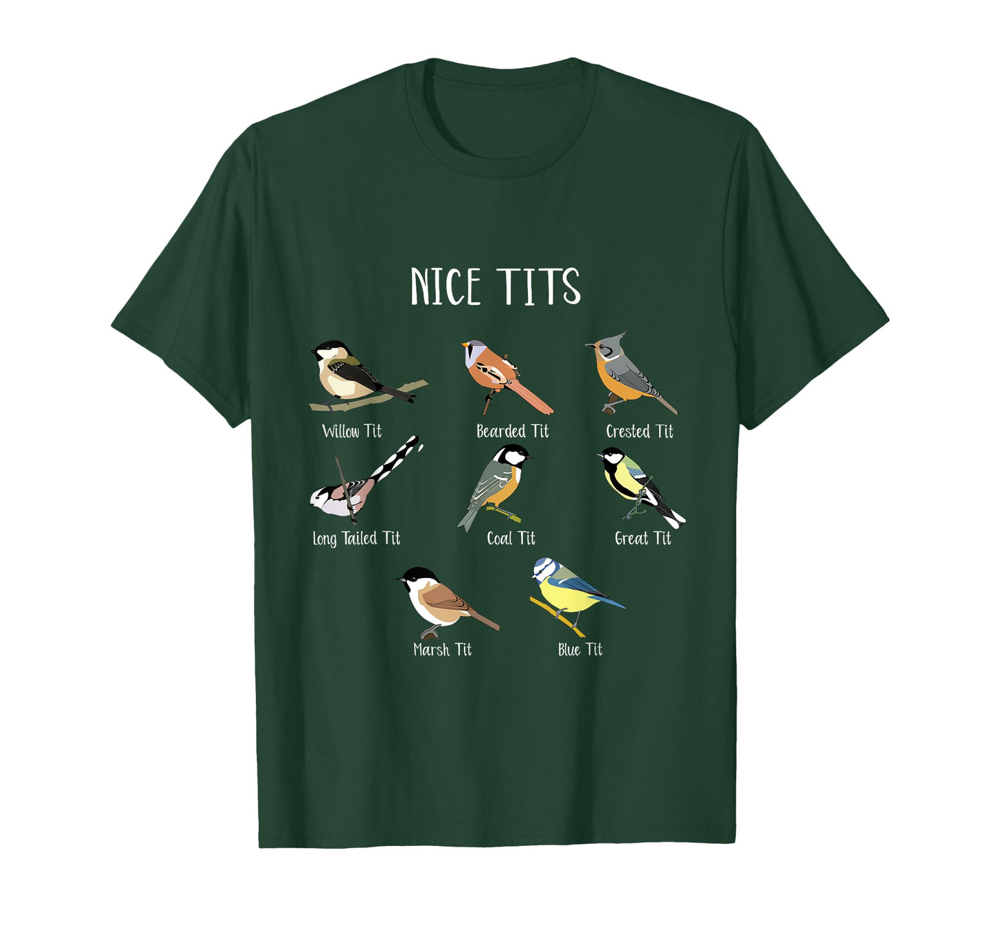 Funny Bird Watching Humor Collection of Tits Nice Tit Birds T-Shirt
