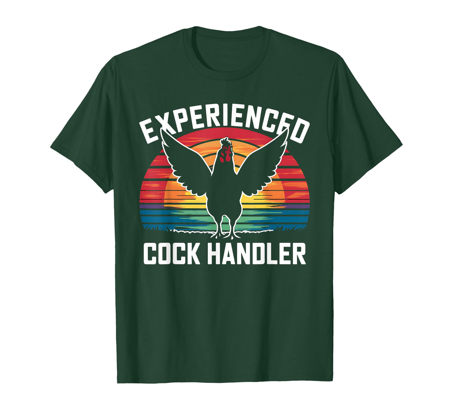 Experienced Cock Handler Funny Chicken Rooster Adult Meme T-Shirt