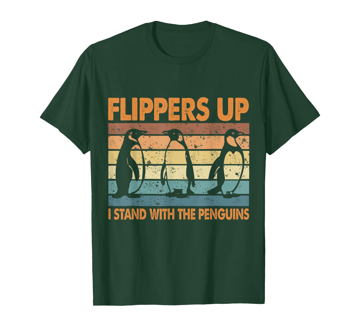 Vintage Penguin Flippers Up I Stand With The Penguins T-Shirt