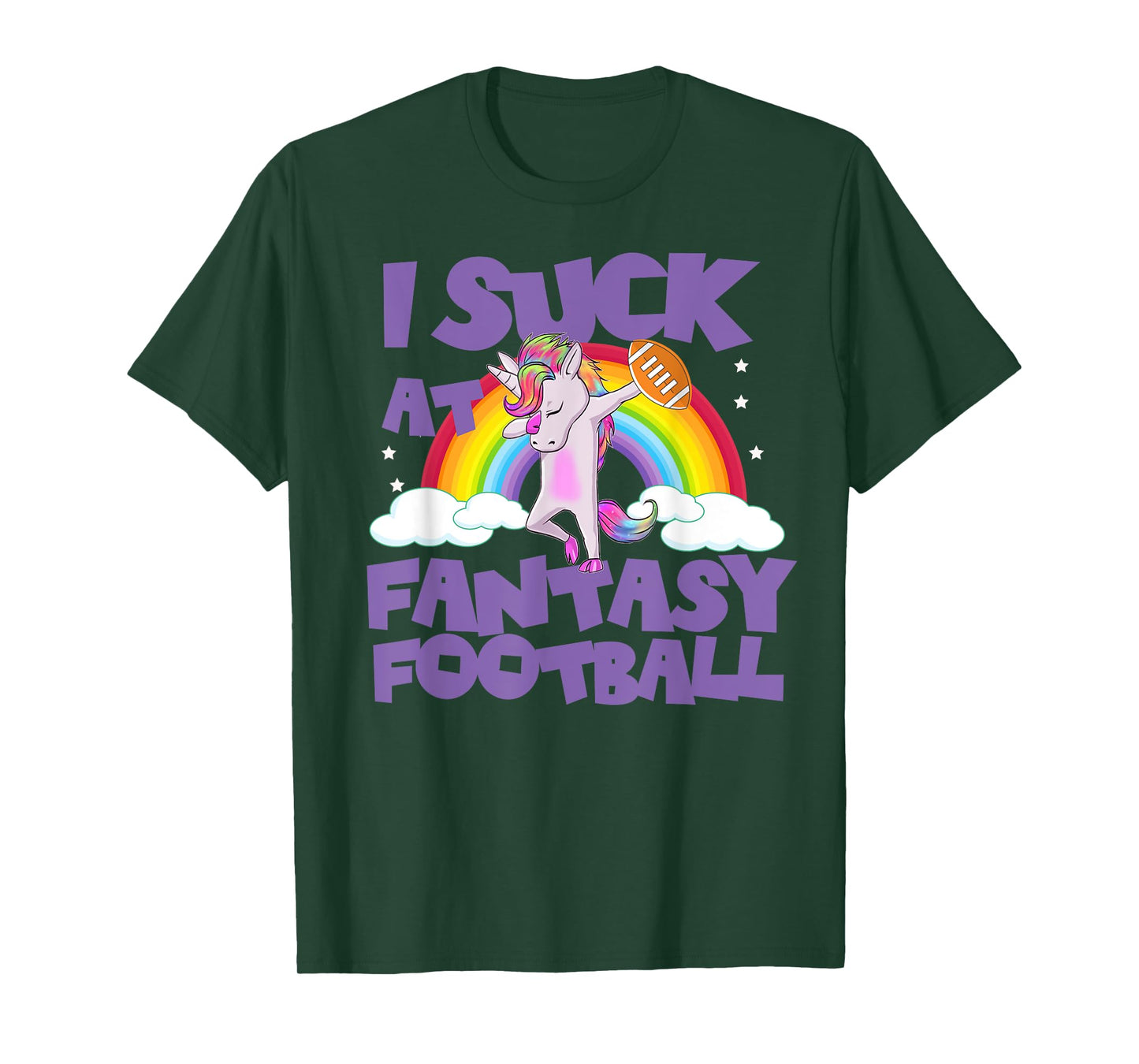 Funny Unicorn I Suck At Fantasy Football T Shirt Loser Tee T-Shirt