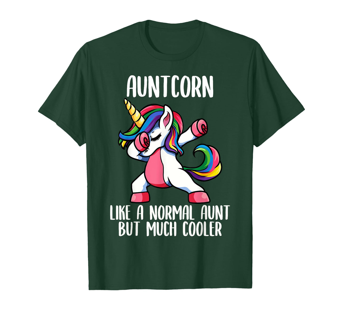 Unicorn Aunt Girl Birthday Party Apparel, AuntCorn Cute T-Shirt