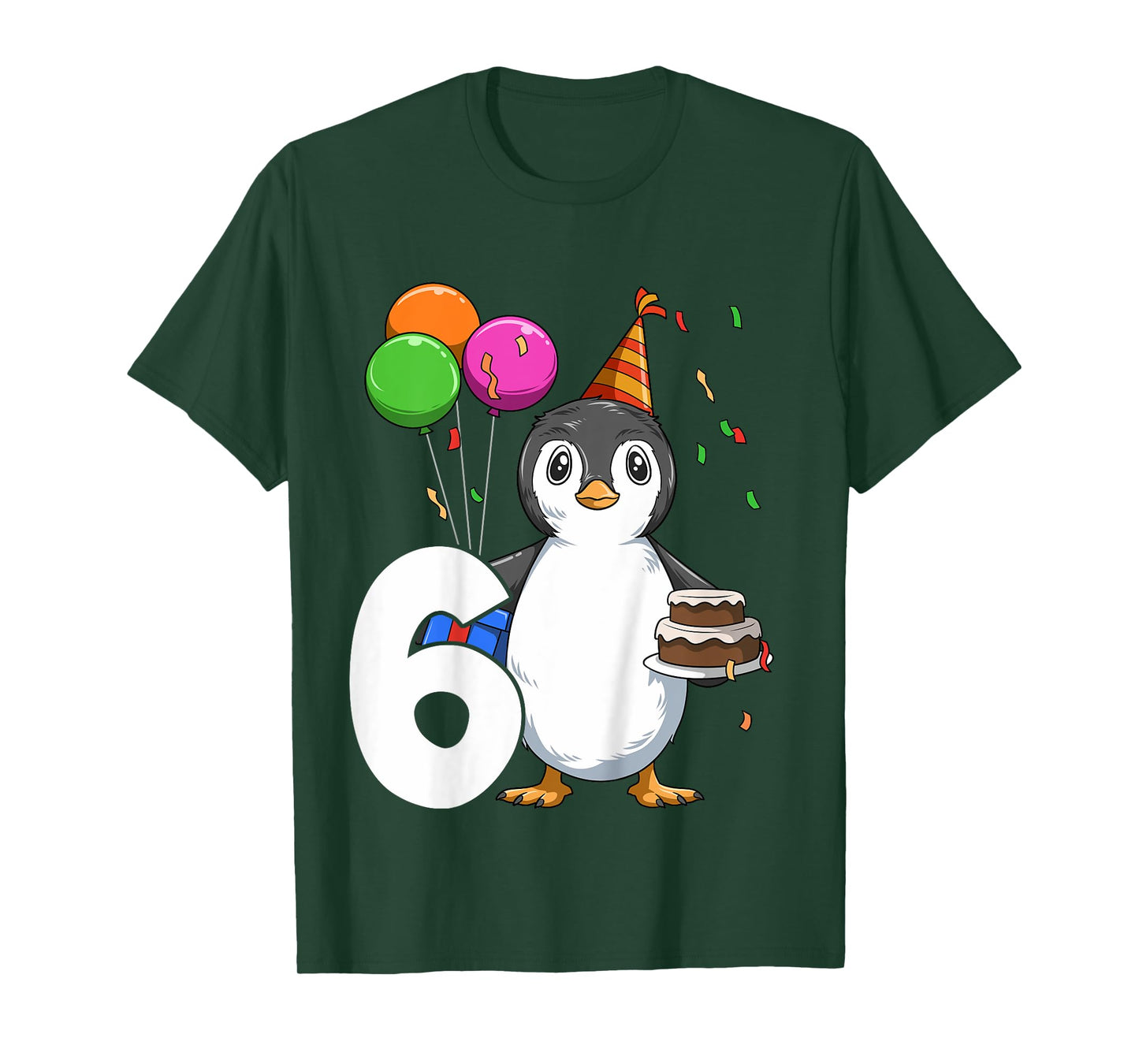 Penguin Birthday 6 Penguin 6th Birthday Outfit Penguin Party T-Shirt