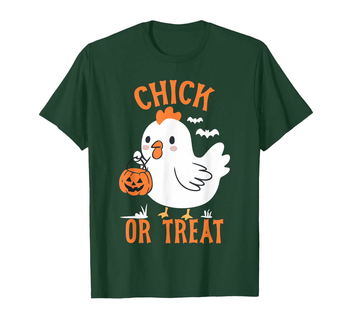 Chick Or Treat Shirt Funny Chicken Halloween Kids Girl Boy T-Shirt
