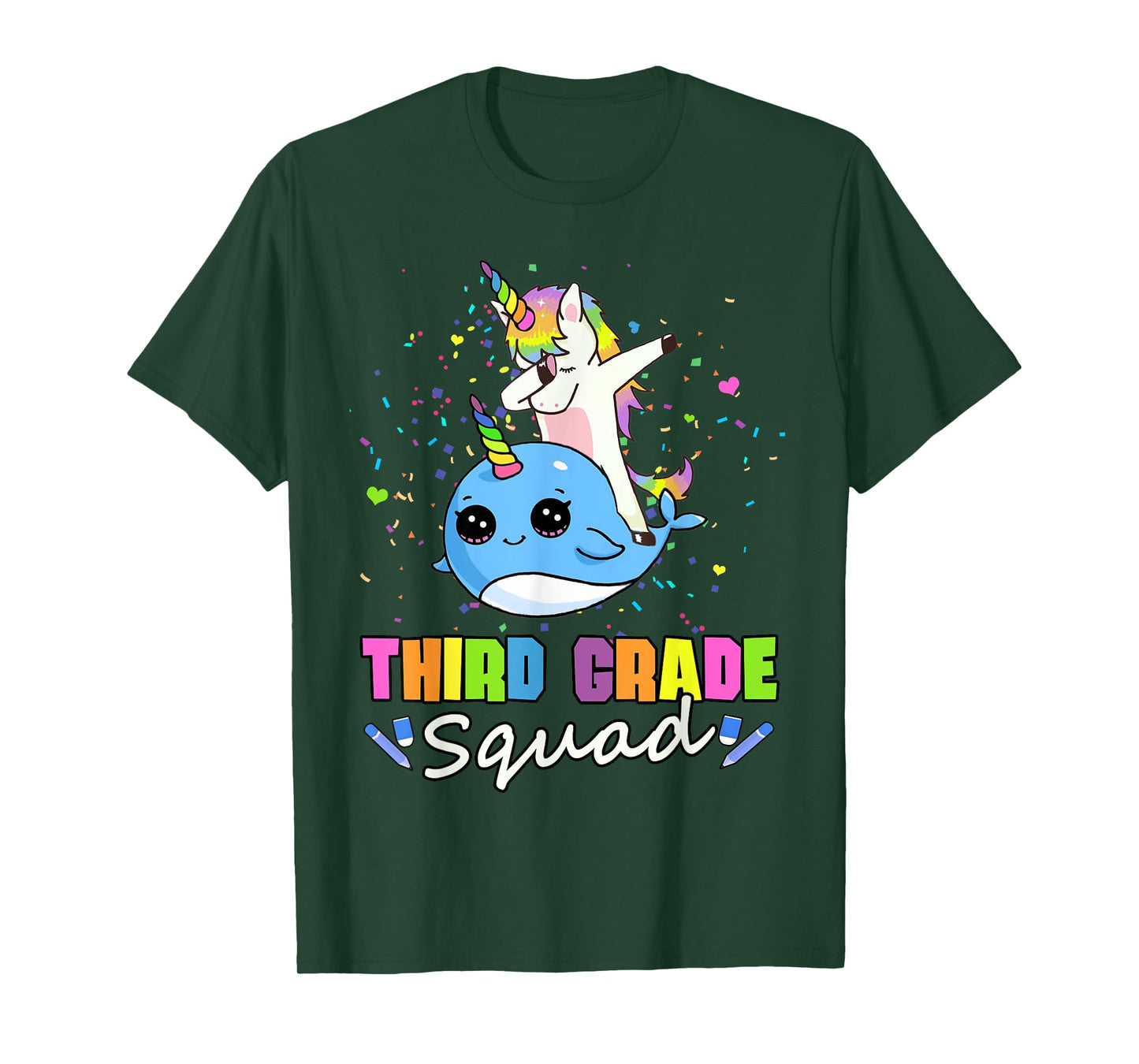 Third Grade Squad Unicorn Narwhal Team 3rd Grade T-Shirt