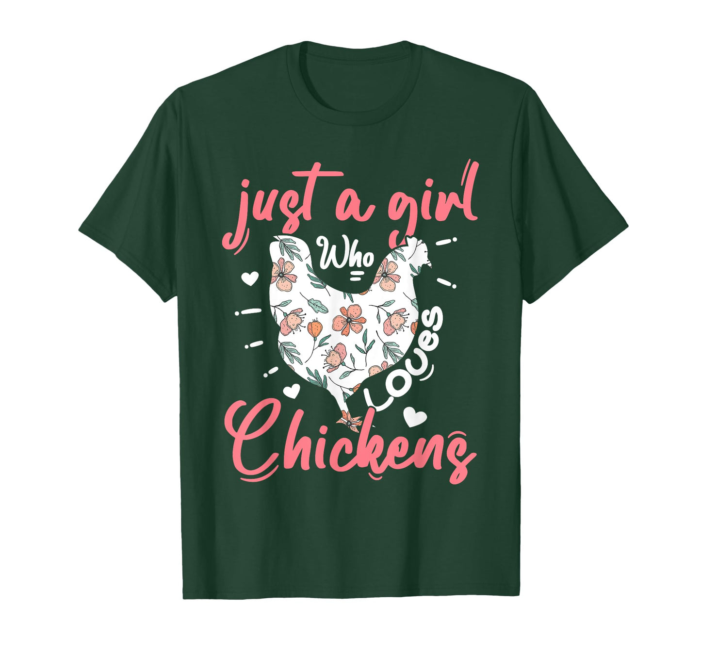 Just A Girl Who Loves Chickens Farmer Women Chicken Girls T-Shirt