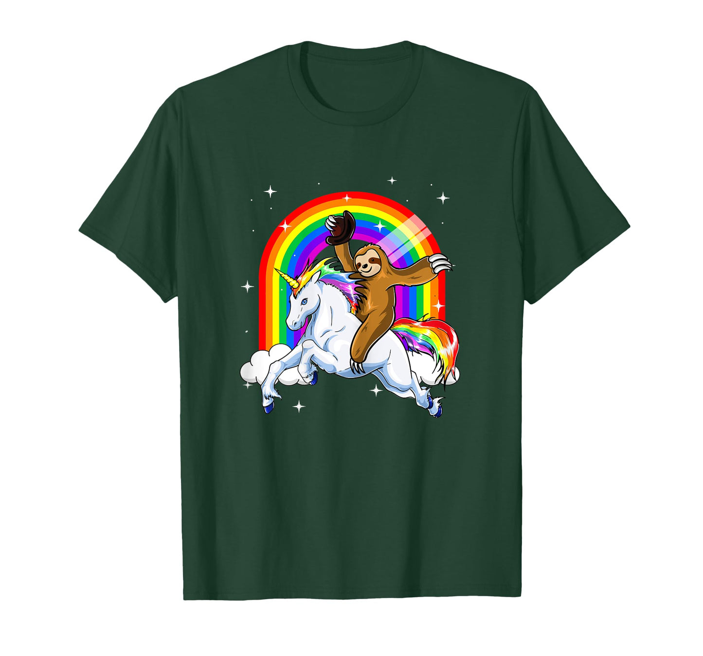 Sloth Riding Unicorn Women Kids Slothicorn Gifts T-Shirt