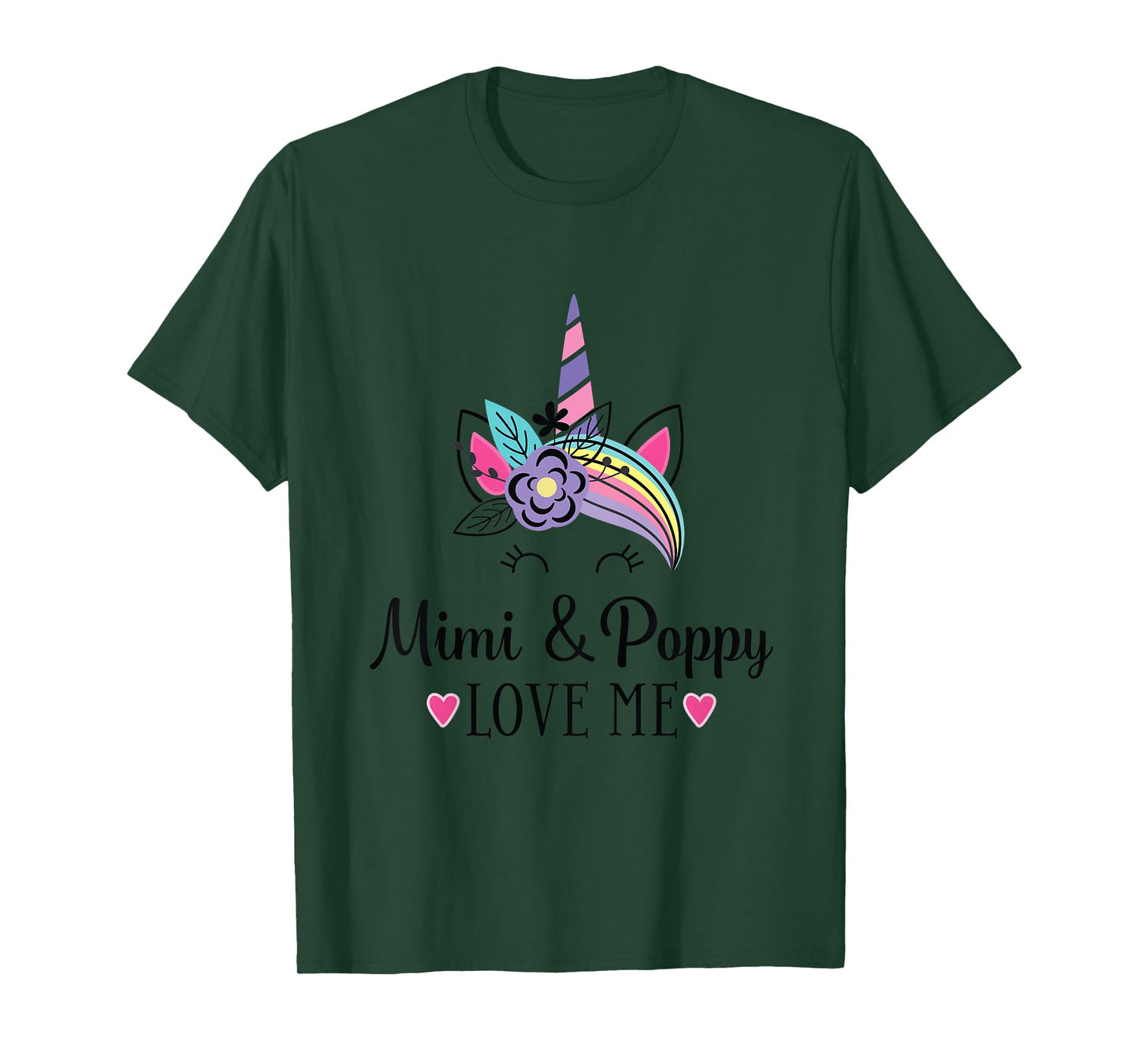 Kids Mimi and Poppy Love Me Granddaughter Unicorn T-Shirt