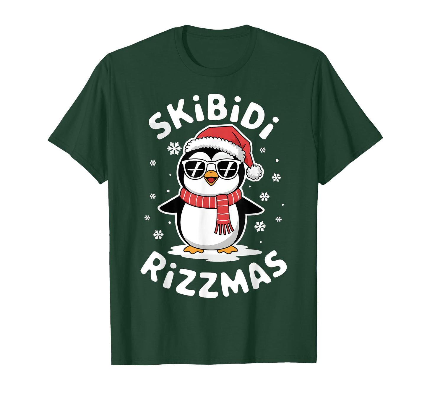 Skibidi Rizzmas Funny Christmas Christmas Season Penguin T-Shirt
