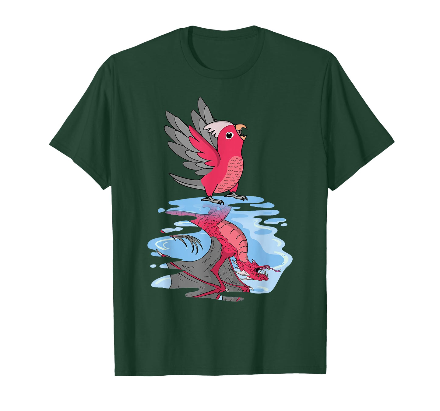 Parrot & Dragon Reflection I Rose-breasted Galah Cockatoo T-Shirt