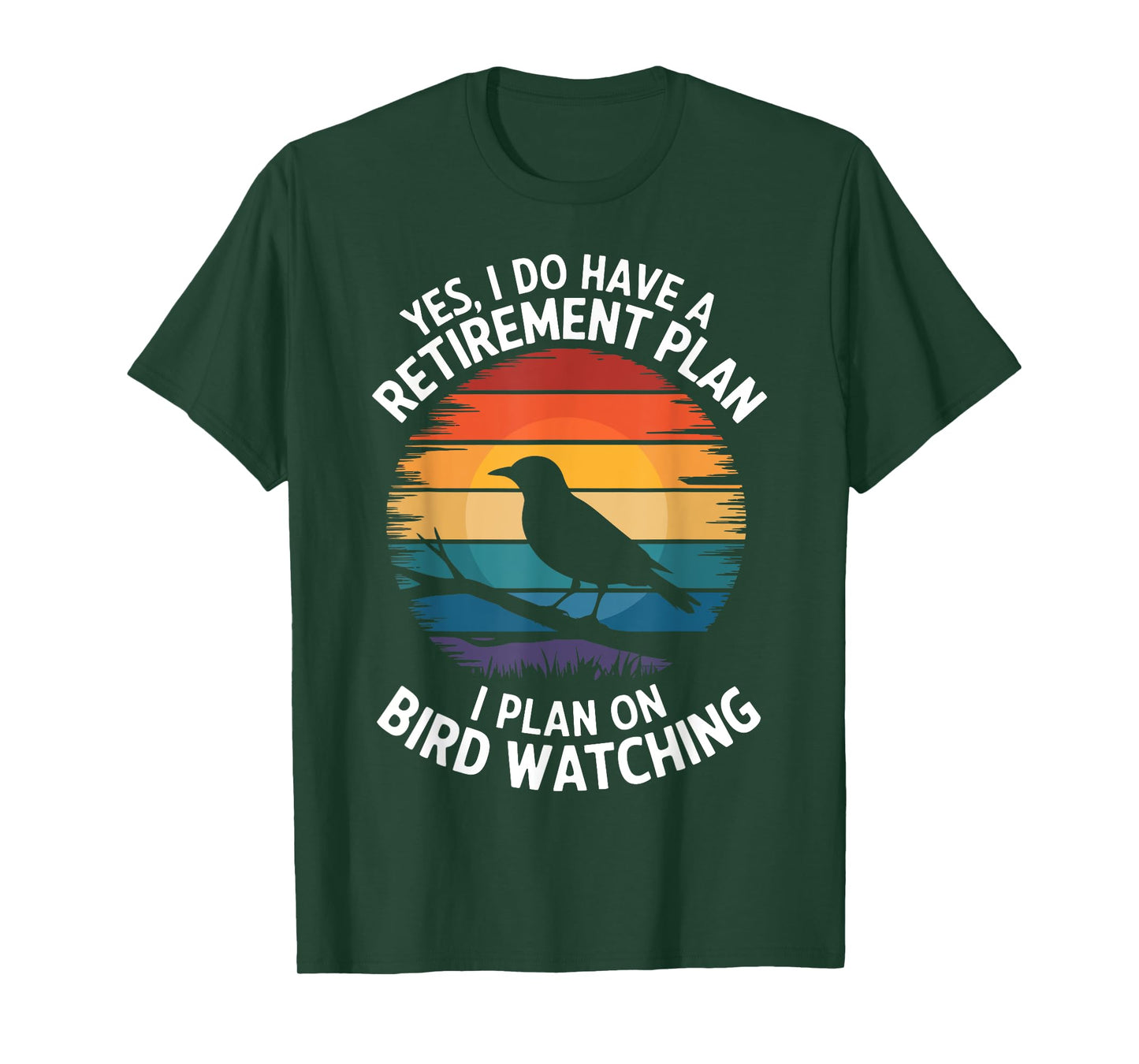 Retro Bird Lover Retirement Plan Bird Watching Birding T-Shirt