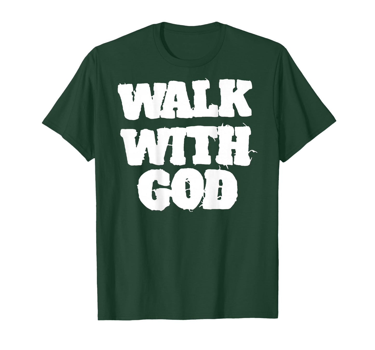 ON Back Walk with Jesus God Christian Men Women Saying Quote T-Shirt