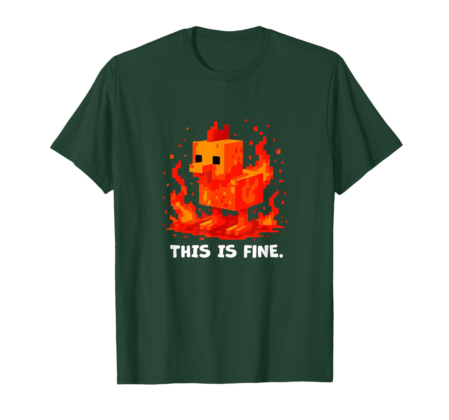 Funny Chicken Shirt for Kids Chicken Lover This Is Fine T-Shirt