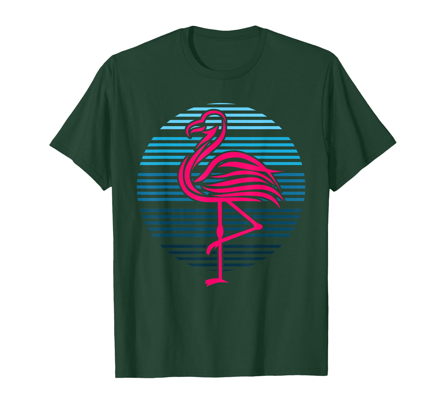 Flamingo Bird 80s Party Birthday Gift T-Shirt