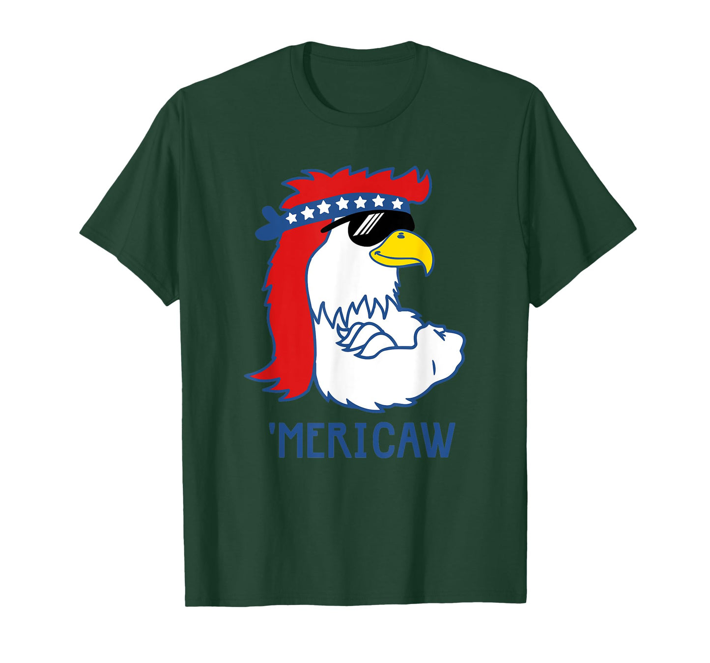 Trendy 'Mericaw Cool Muscle Eagle T-Shirt