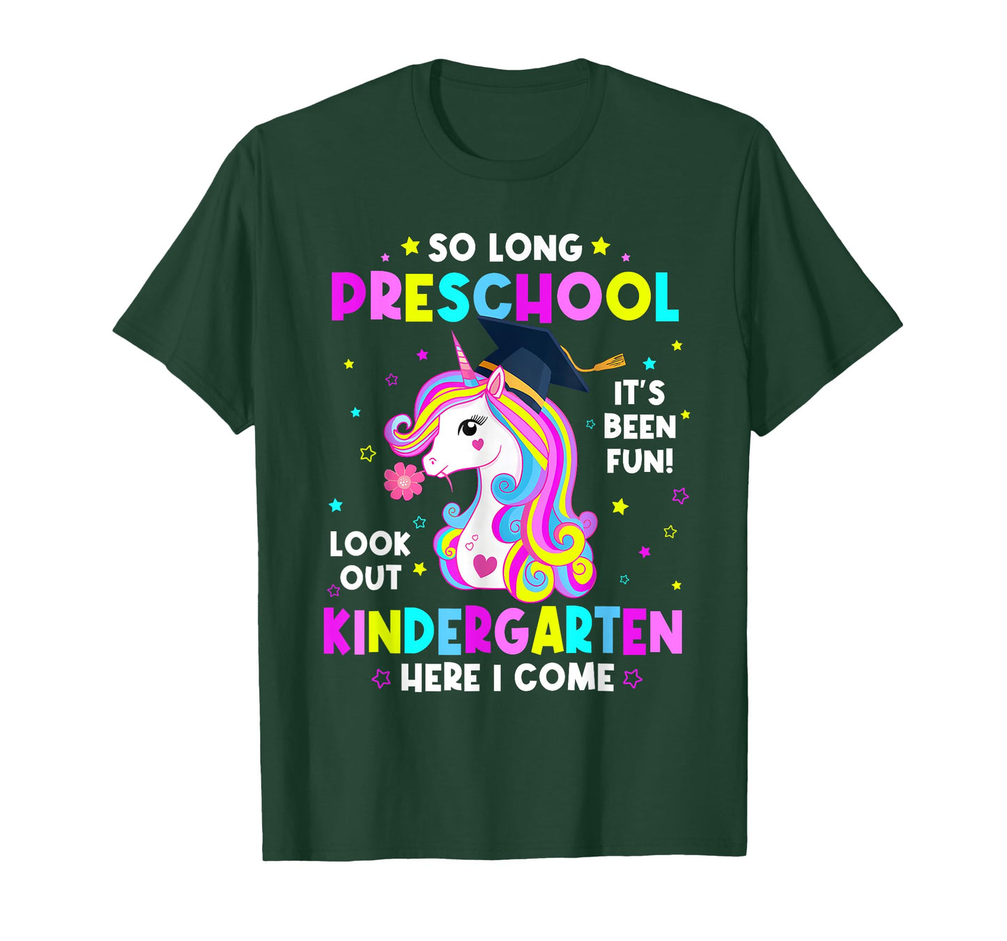 So Long Pre-k Graduate Kindergarten Here I Come Unicorn Kids T-Shirt
