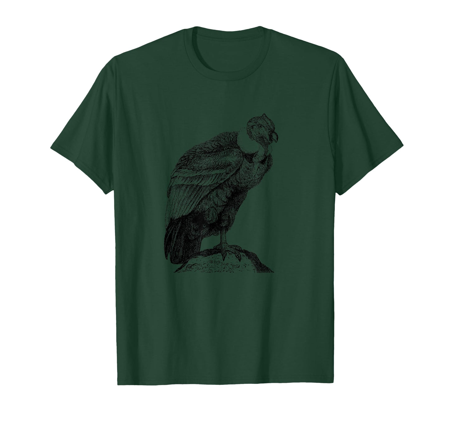 The New Antique California Condor Bird Print T-Shirt, Unisex-Adult, Grey, Small, Short Sleeve, Classic Fit